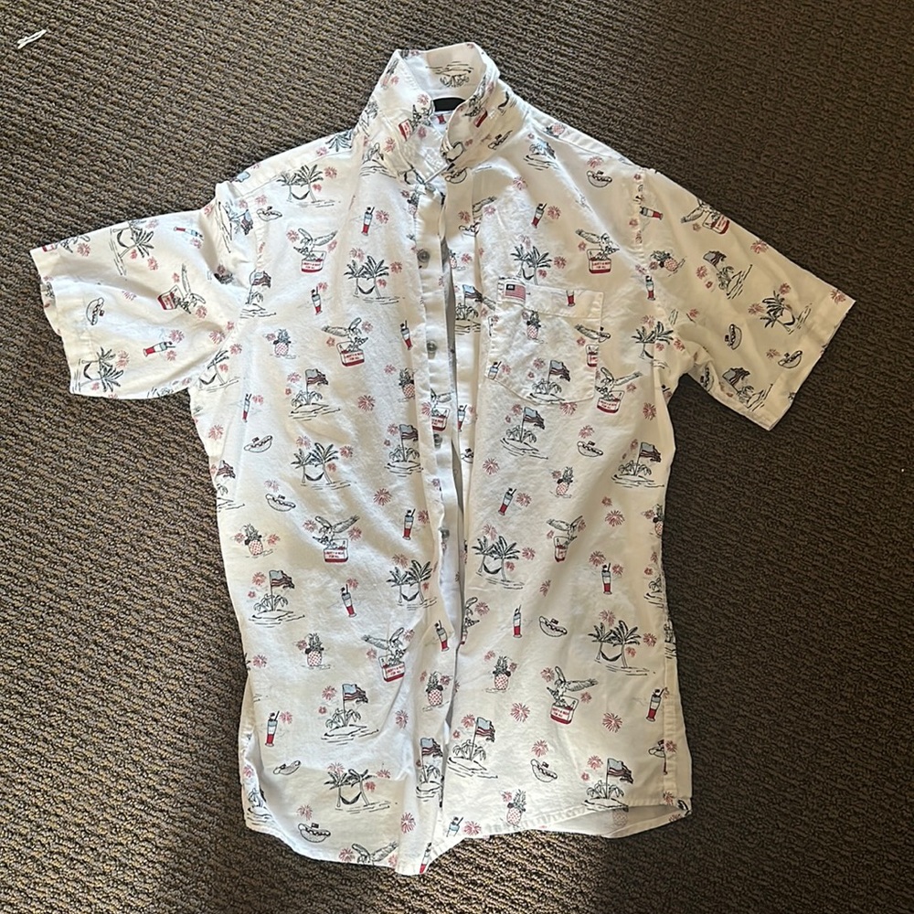 White Travis Mathew Button Down (Medium)
